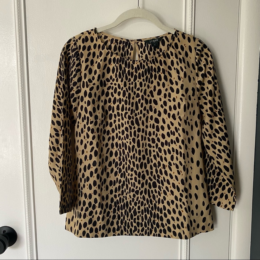 J.Crew Leopard Blouse - XS